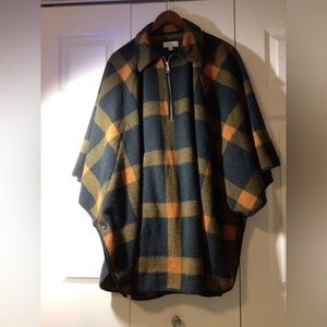 Free Assembly Fall Multi Colored Poncho M/L